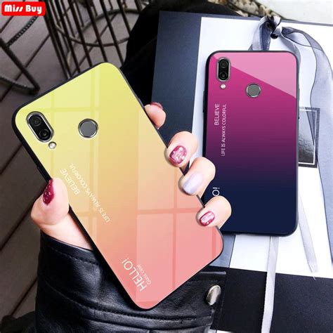 Phone Case for Huawei P Smart 2019 with Tempered Glass 